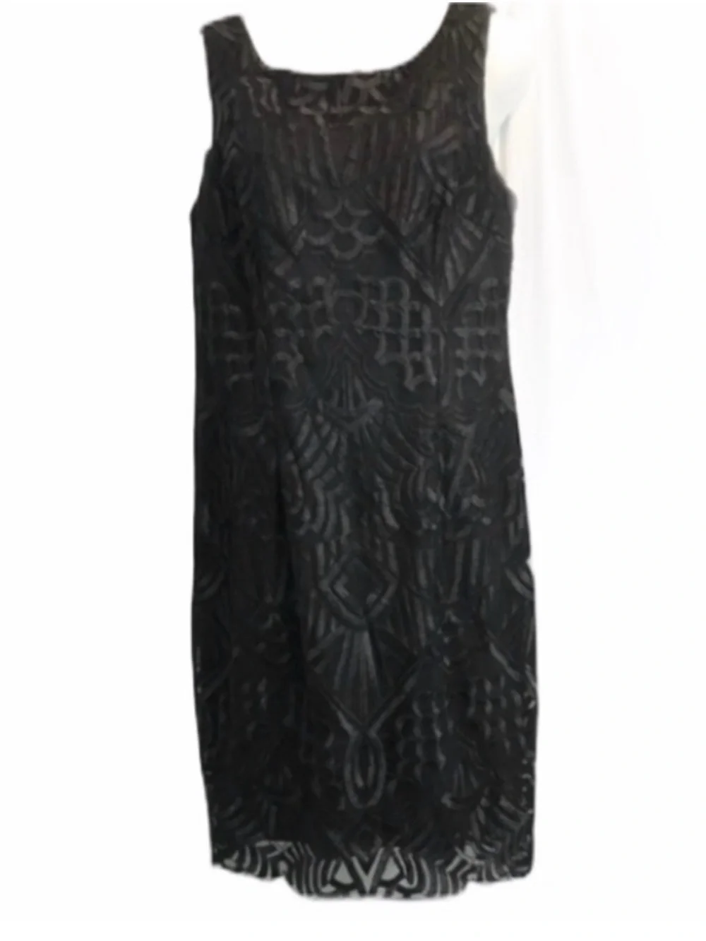 Leslie Fay Black lace sleeveless dress size 10